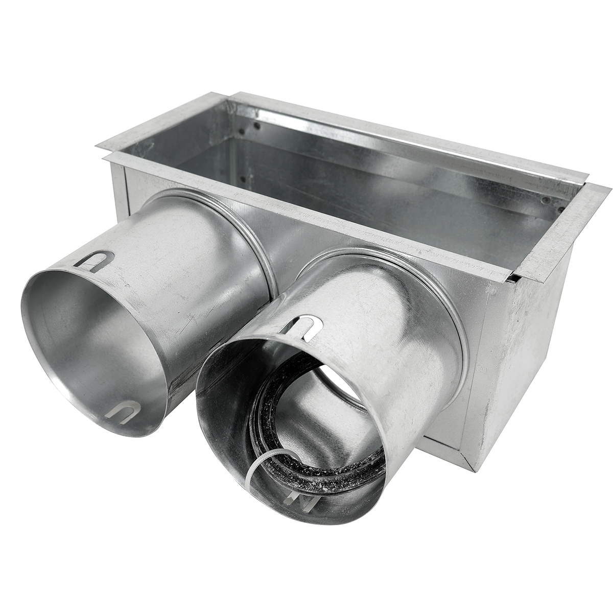 Vægboks 200x100, 2 muffer ø75