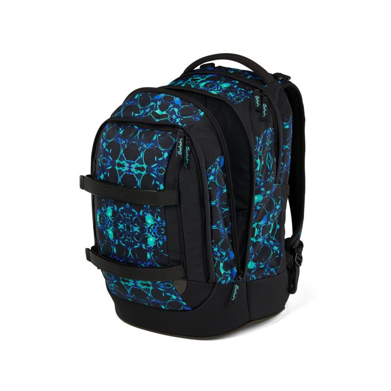 Satch Skoletaske Pack Caleido Blue Sort/Turkis 8