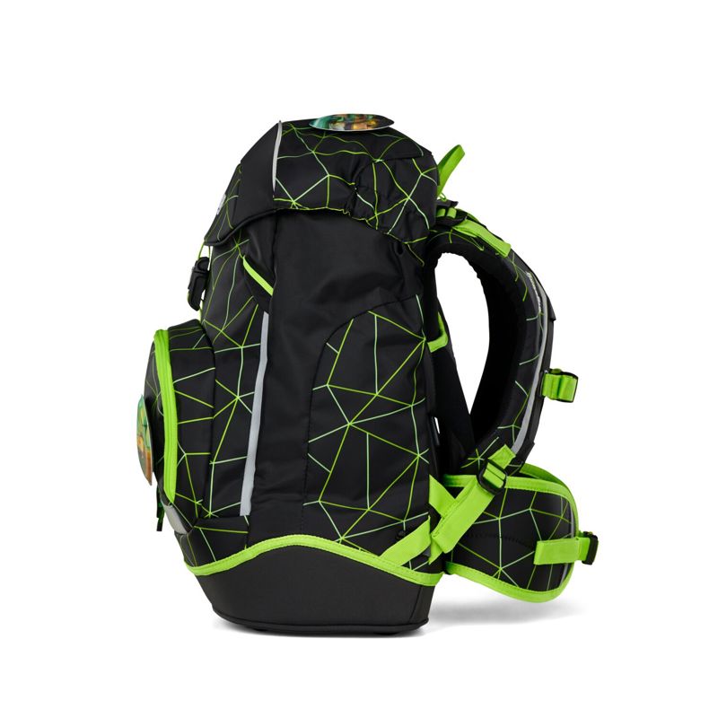 Ergobag Skoletaske Prime CyBear Race  Sort- Neon 5