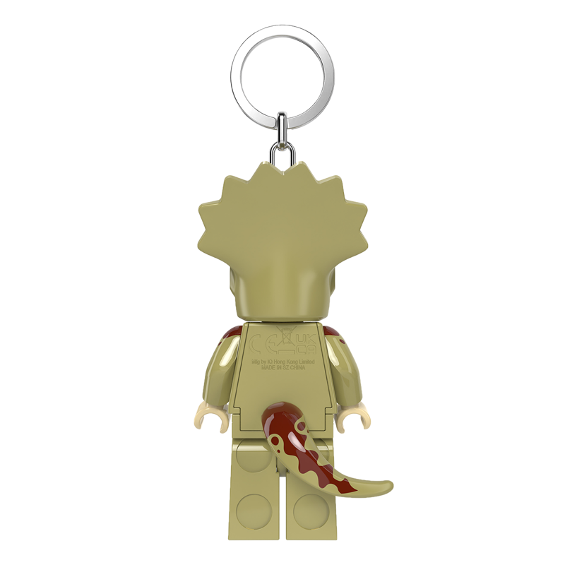 LEGO Tilbehør Bag Charm Triceratops Costume Grøn/grå 3