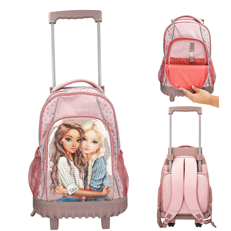 TOPModel Trolley Skoletaske Dots Sart Rosa 2