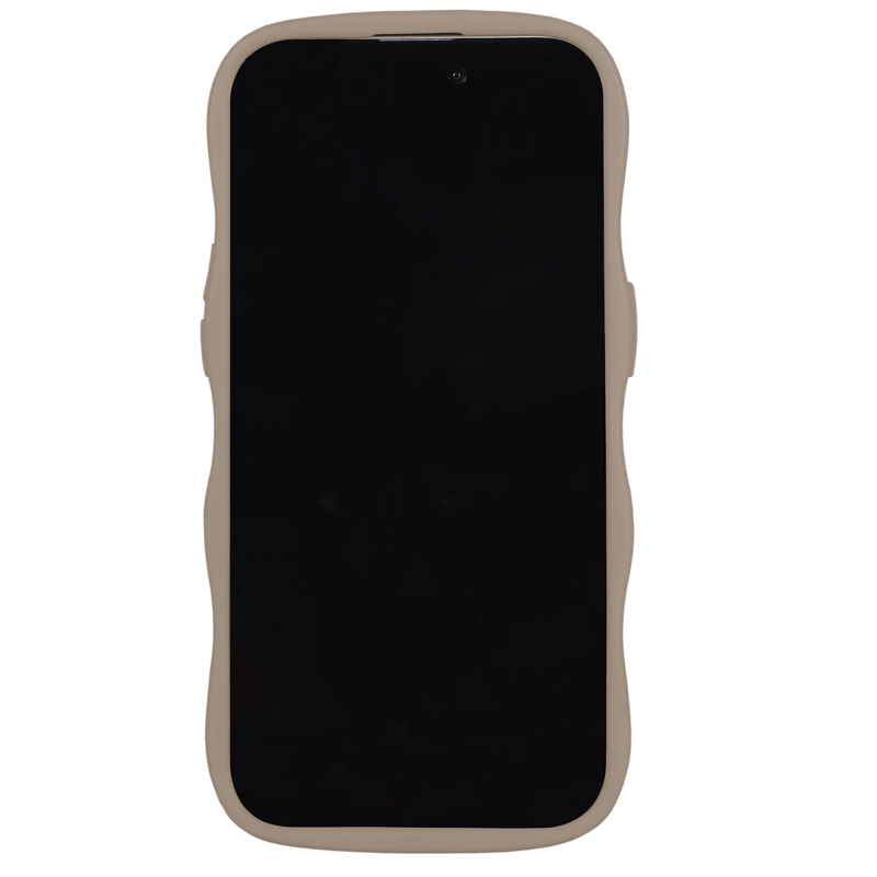 Holdit Mobilcover Wavy Transparent Mocca Brun iPhone 14 Pro Max 4