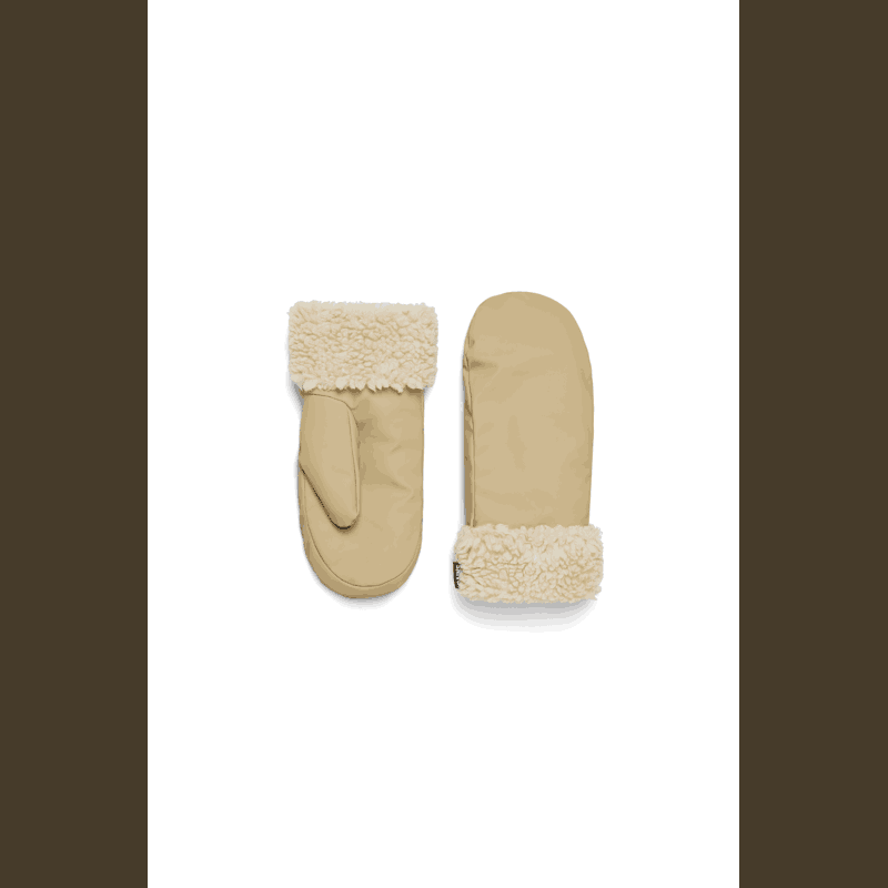 RAINS Vantar Puffer Fleece Mittens Sand Str S/M 1
