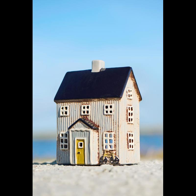 Ib Laursen Ljusstake Hus Visby Svart/Beige 2