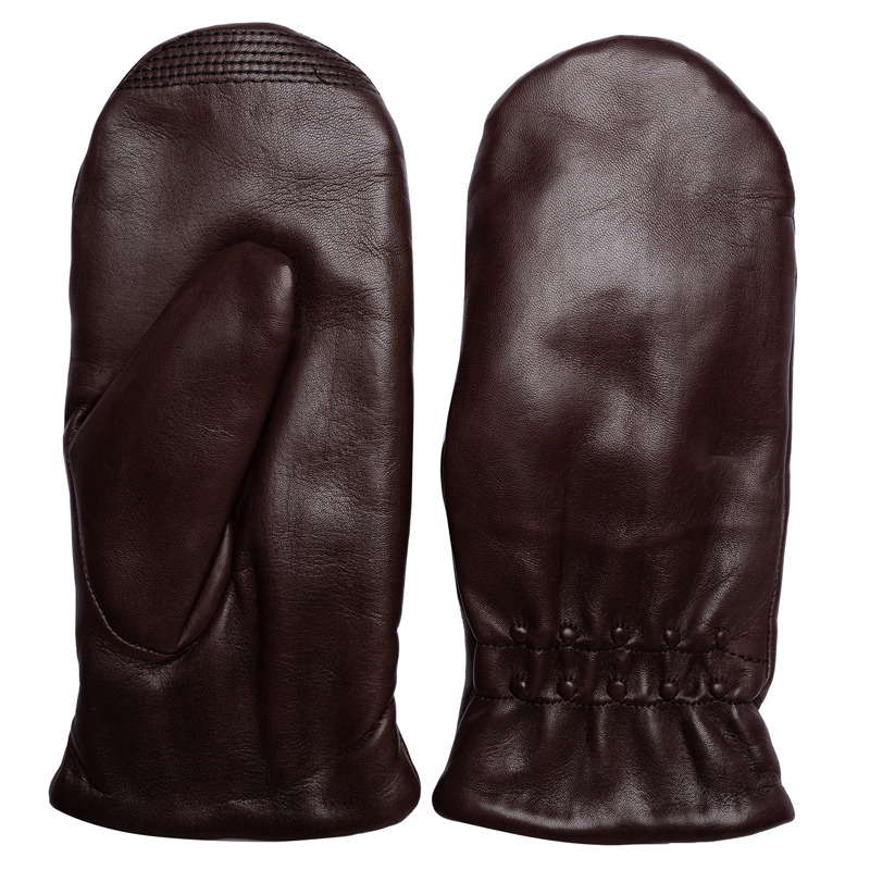 RE:DESIGNED Damhandske Lara Mitten Wool M. Brun Str S 3
