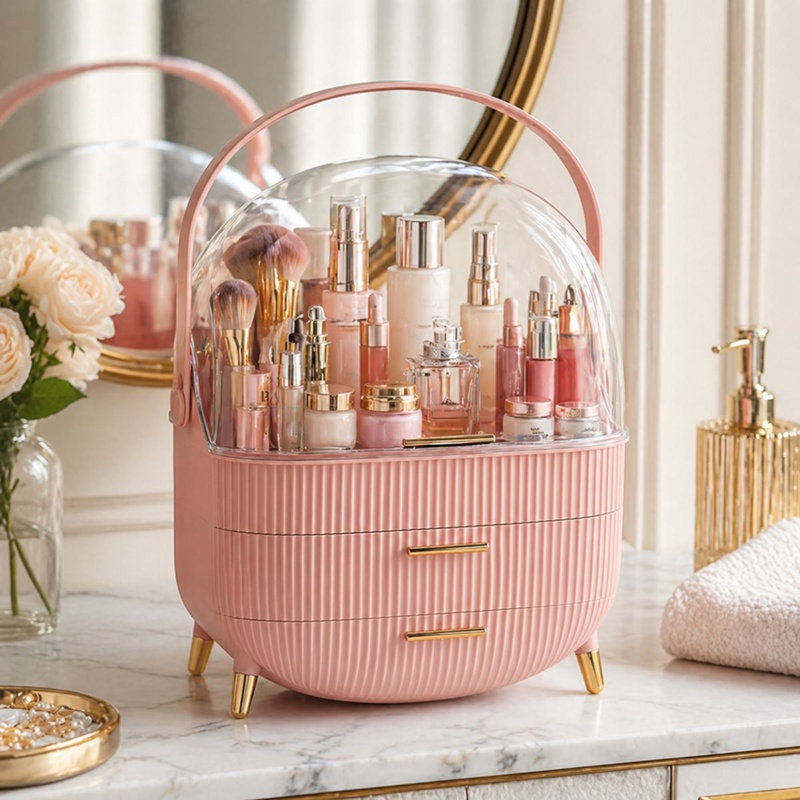 UNIQ Organizer makeup boks retro Lyserød 4