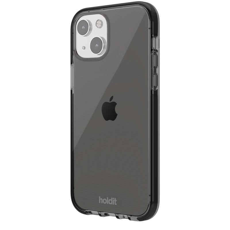 Holdit Mobilcover Seethru  Sort iPhone 13 2