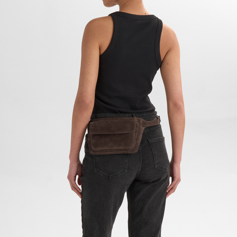 MARKBERG Midjeväska ZayaMBG Suede M. Brun 8