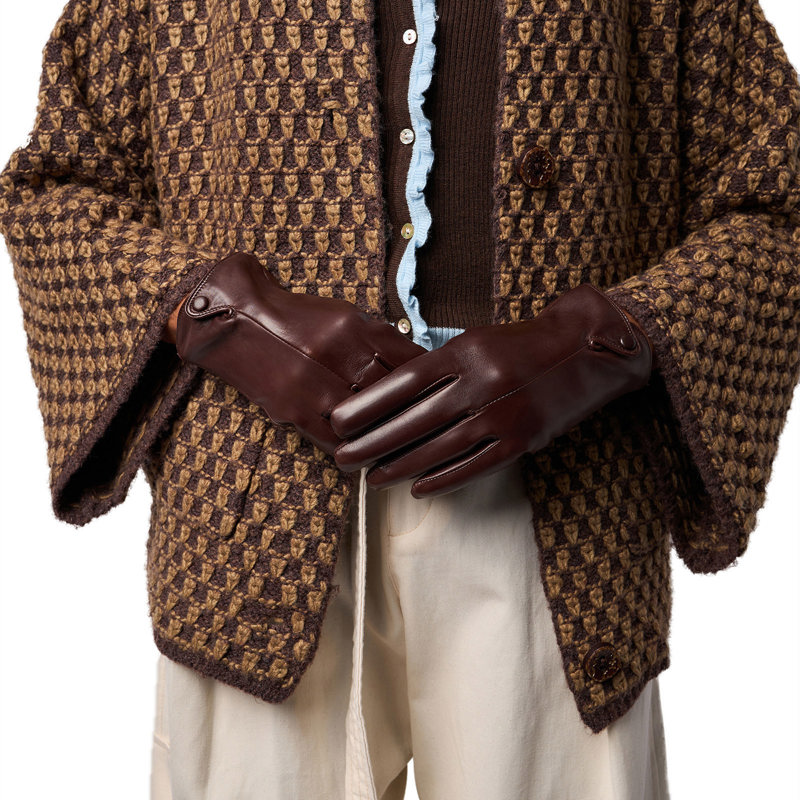 RE:DESIGNED Damhandske Lissa Wool M. Brun Str L 2