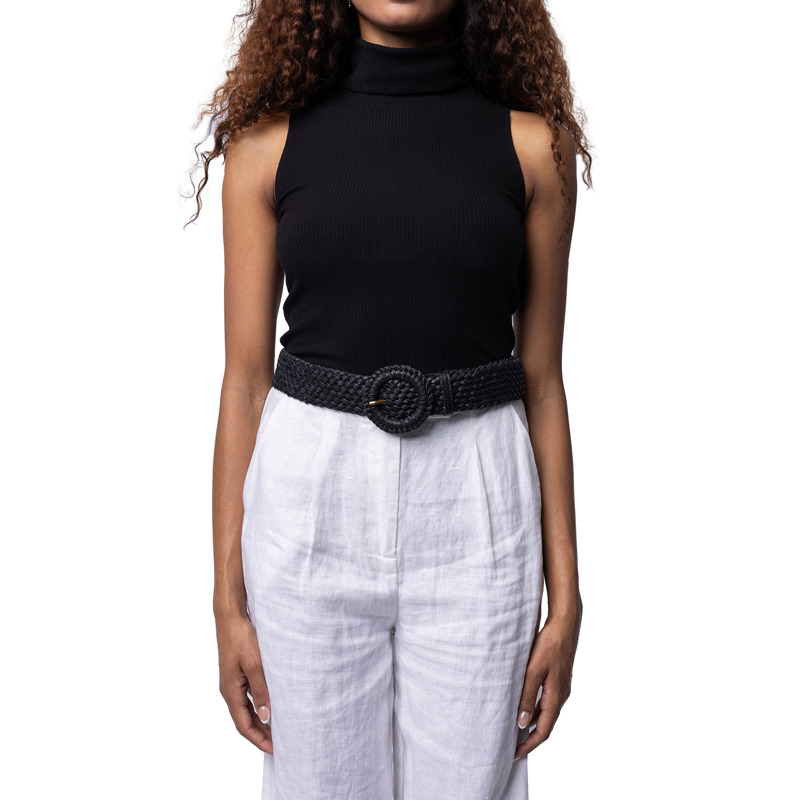 RE:DESIGNED Bælte Henley Sort 90 Cm 2
