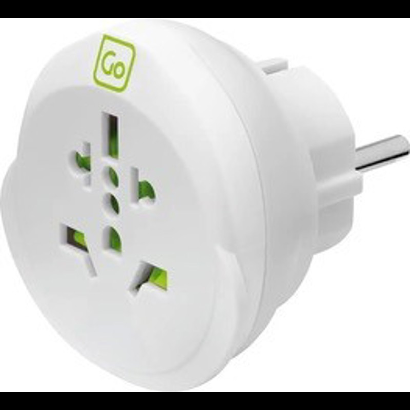 Go Travel Adapter World-EU Hvid