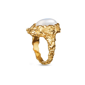 Maanesten Ring Gudinde Månesten Guld alt image