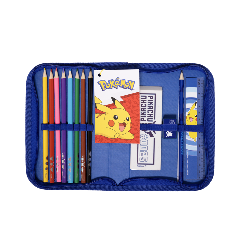 Pokèmon Penalhus med fyld Blå/gul 2
