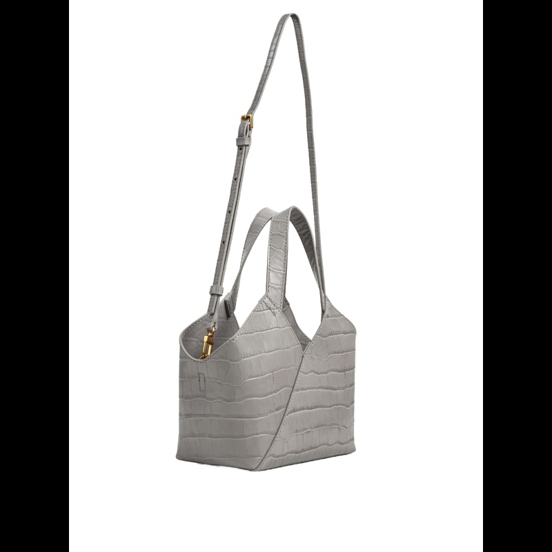 By Malene Birger Crossbody Lullie Croc Grå 3