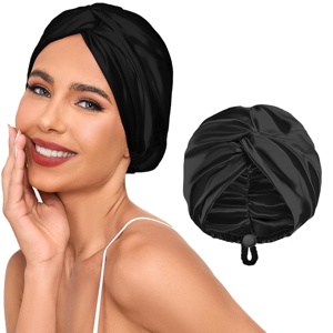 Soho Turban Bonnet Satin Sort alt image