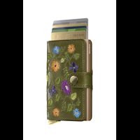 Secrid Miniwallet Stitch Floral Oliv 1