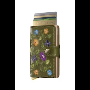 Secrid Miniwallet Stitch Floral Oliv