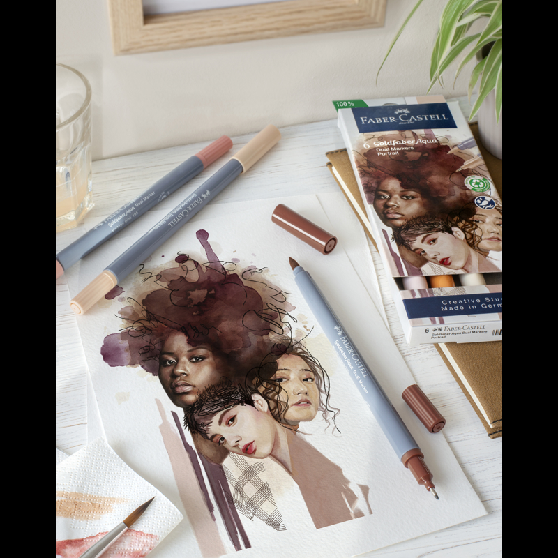Faber-Castell Tusser Dual Portrait 6 stk. Multi 2