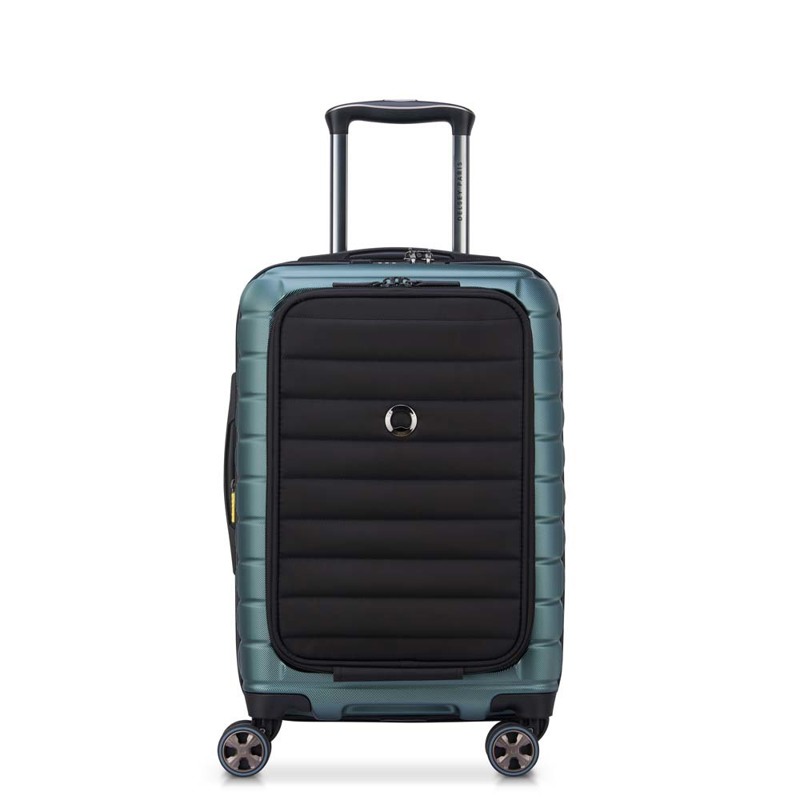 Delsey Kuffert Shadow5.0 m/frontlomme Sort/Grøn 55 Cm 1