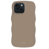 Holdit Mobilcover Wavy Mocca Brun Iphone 15 Plus 1