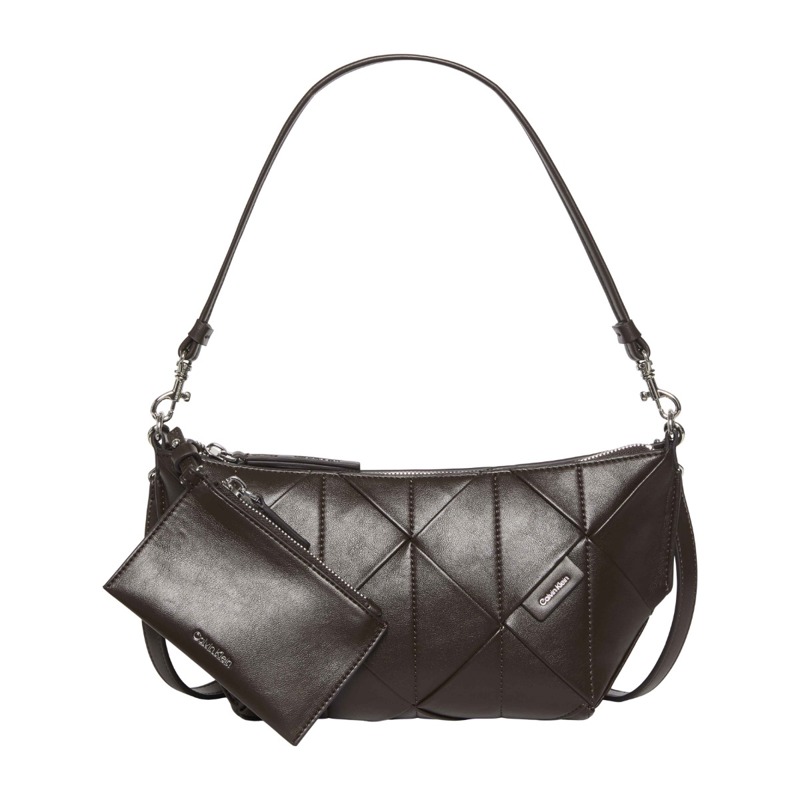Calvin Klein Axelväska Woven Emblem Brun 2