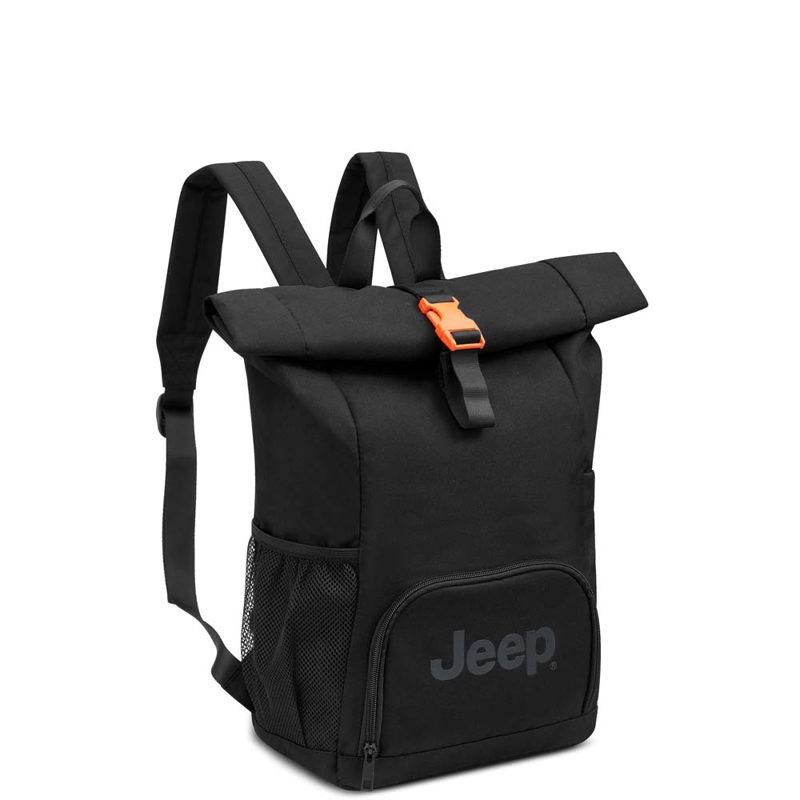 Jeep Rygsæk rolltop JS016D Sort 15" 2