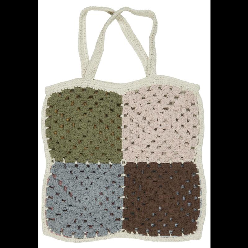 Ib Laursen Totebag Virkad väska Fält Multi 4