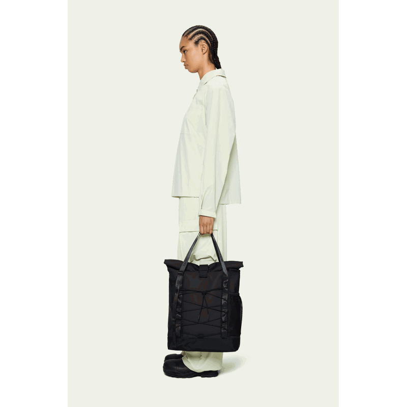 RAINS Tote Bag Trail Rolltop W3 Sort 6