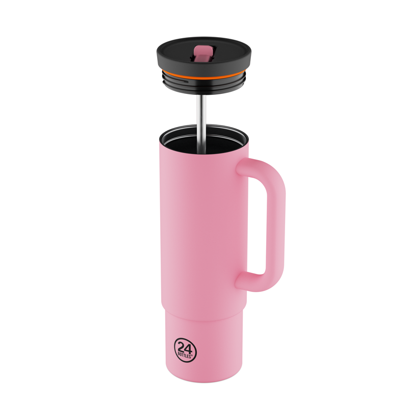 24Bottles Termosmugg Straw Cup Rosa 3