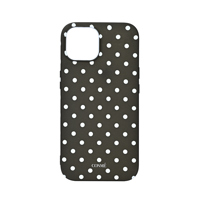 Conmé Mobilcover Autumn Dot Sort M. Hvide prikker iPhone 13/14/15/16E 1