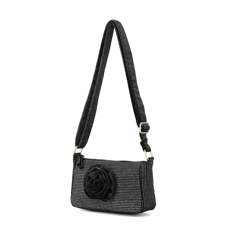 Conmé Crossbody Sille Rose Sort/sølv 2