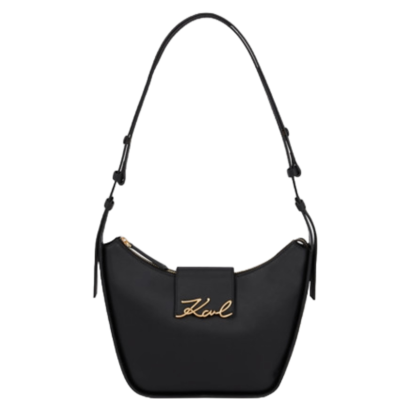 KARL LAGERFELD Axelväska Signature Svart/Guld 1