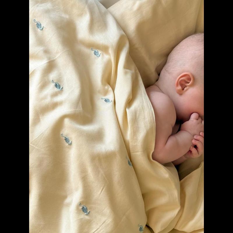 Cam Cam Copenhagen Sängkläder Baby Embroided Djurtryck 70x100 cm 5