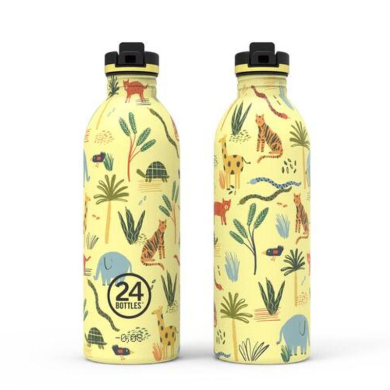 24Bottles Dricksflaska Jungle Friends Gul 4