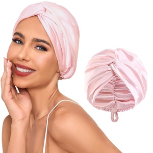 Soho Turban Bonett Satin Rosa alt image