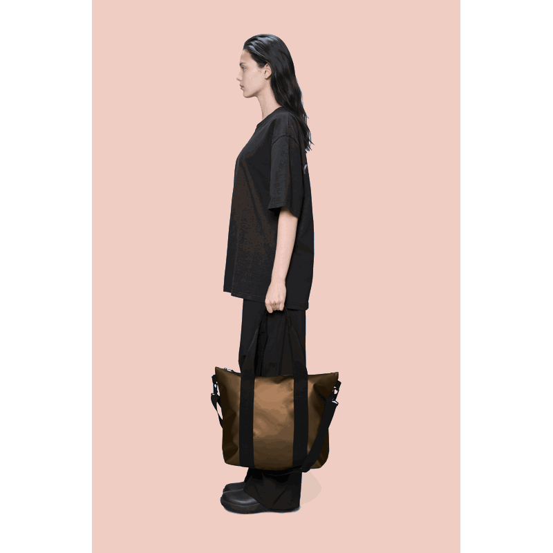 RAINS Tote Bag Mini Brun/brun