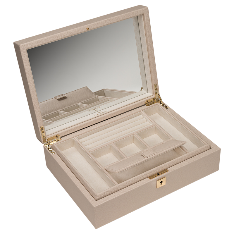 Windrose Smykkeskring Charmbox Beige 5