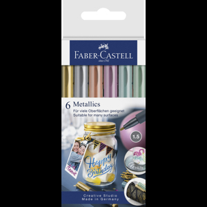 Faber-Castell Tusser Metallic pen 6 stk. Multi