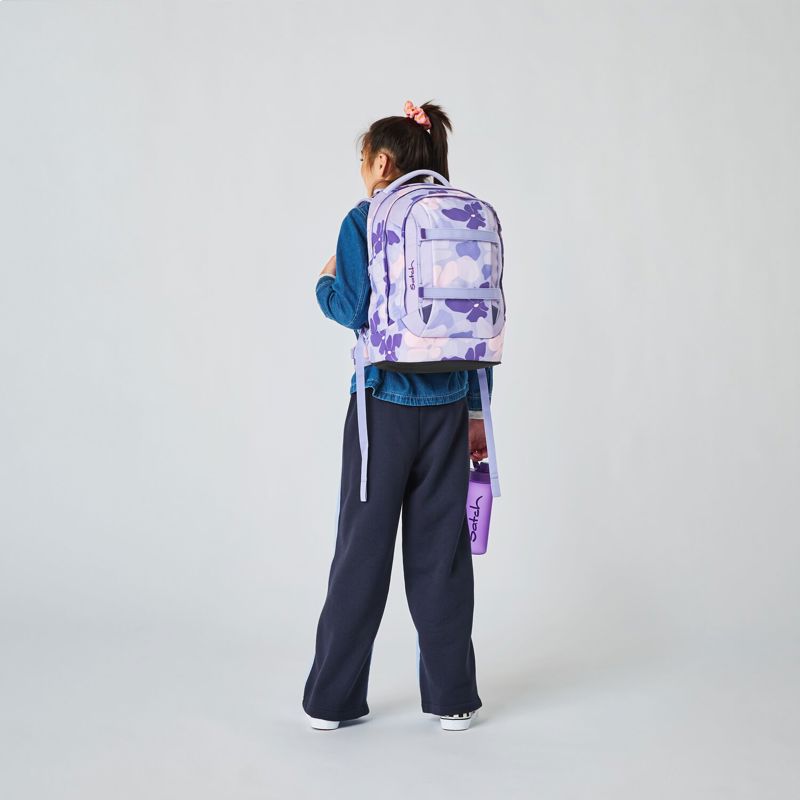 Satch Skoletaske Pack Lilac Blossom Lilla blomst 2