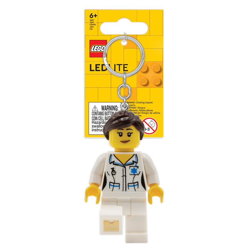 LEGO Tilbehør Bag Charm m/ LED Sygeplejerske Mint/hvid 1