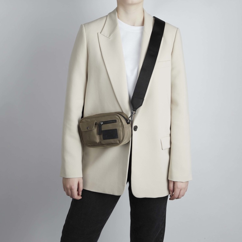 MARKBERG Crossbody Darla Recycle S Taupe/Sort 2