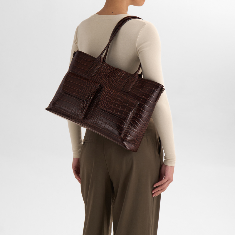 MARKBERG Datorväska KelseyMBG Croco M. Brun 14" 9