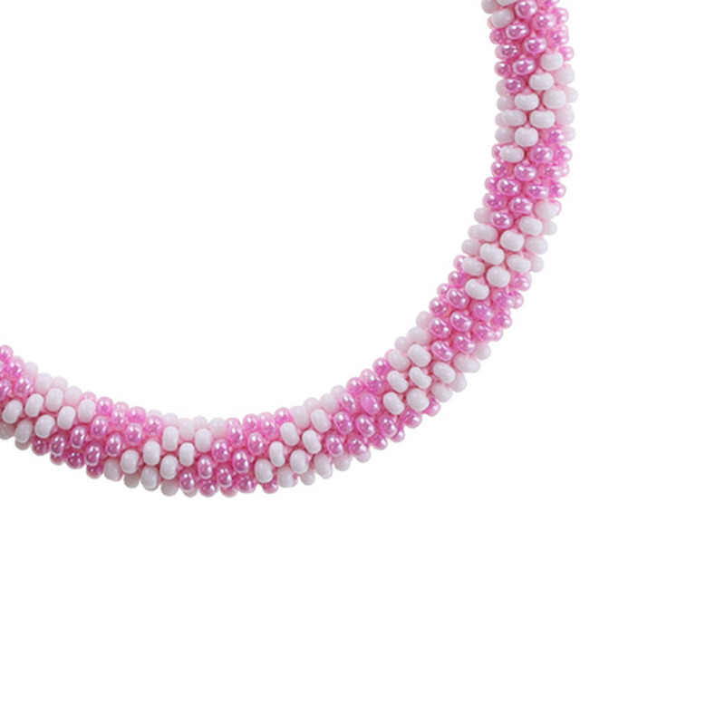 By Stær Armband Nepal Nr. 1167 Rosa/vit 2