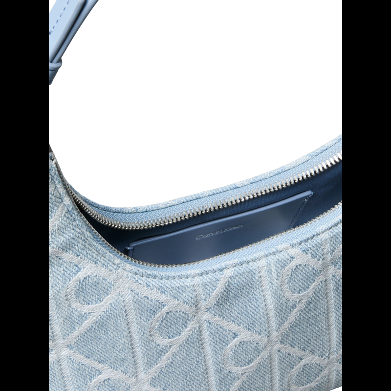Calvin Klein Axelväska Emblem Denim Ljusblå 3