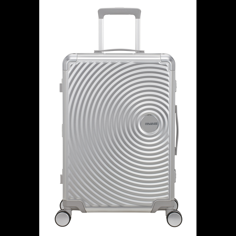 American Tourister Resväska Soundbox Alu Silver 68 Cm 1