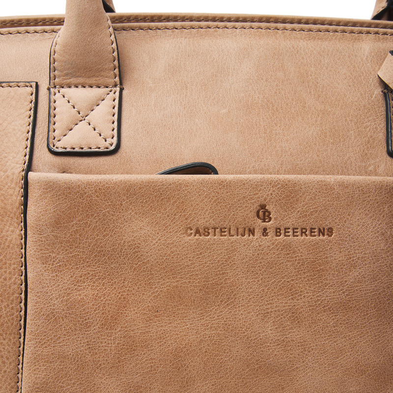 Castelijn & Beerens Axelväska Beige 15" 4