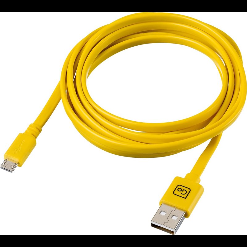Go Travel Micro USB Kabel Gul