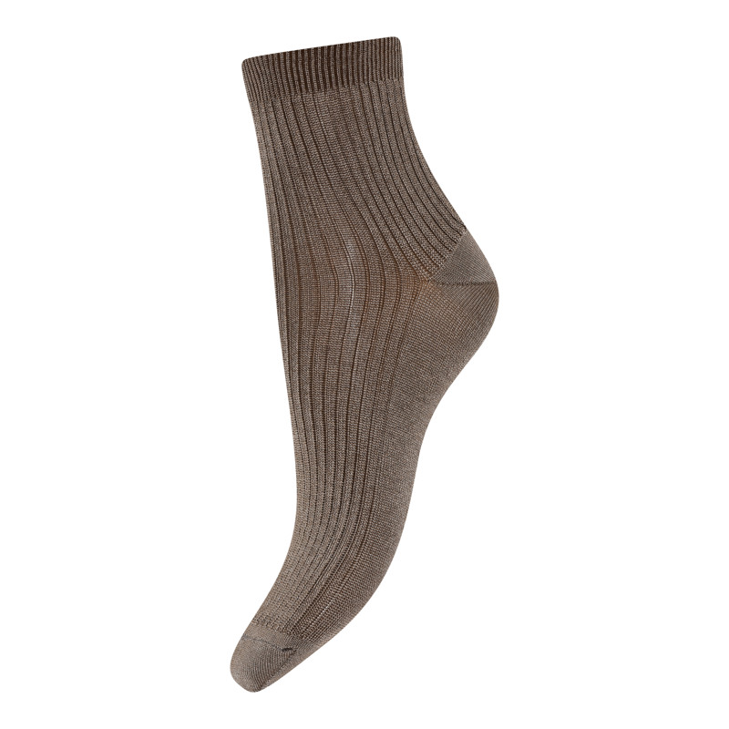 Conmé Strømper Viscose Rib Brun Str. 40-42