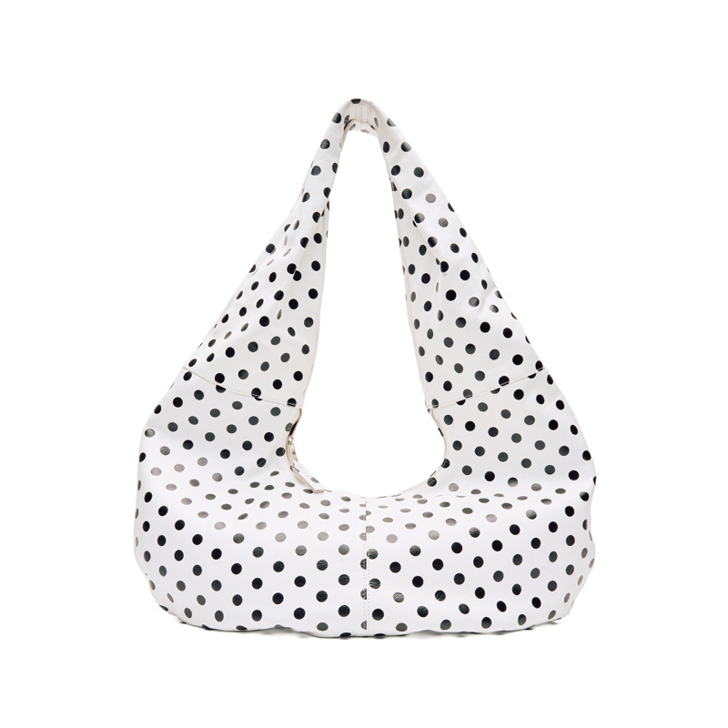 Núnoo Skuldertaske Big Alma Polka Sort/prikker 1