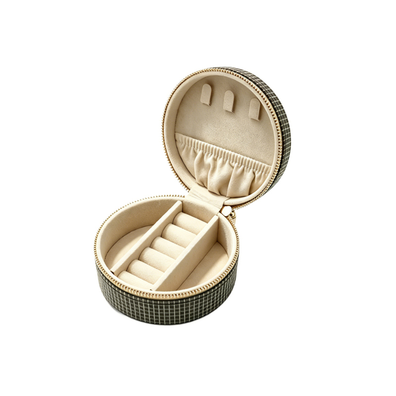 Conmé Smykkeskrin Olivia rundt Brun/Beige 3